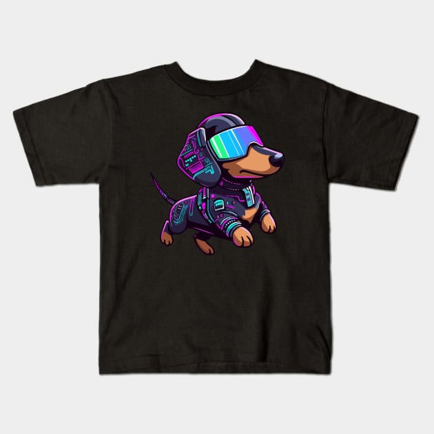 The dachshund of the future Kids T-Shirt by BarkandStick